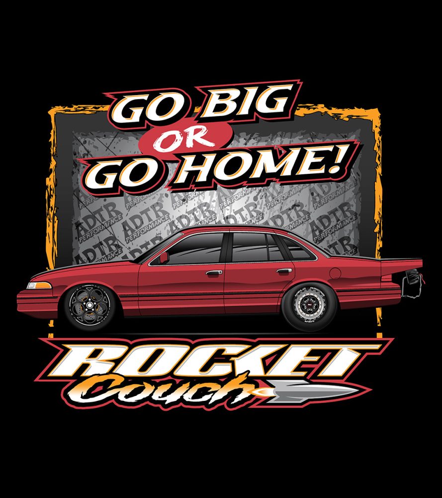 ADTR RocketCouch "Go Big" Black T-shirts